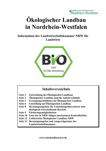 kologischer Landbau in Nordrhein-Westfalen - kolandbau NRW