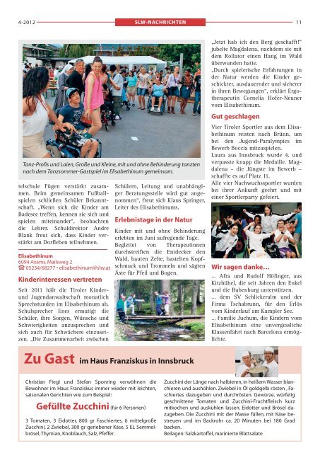 St. Fidelis Blatt Nr. 4/2012 - slw â€“ Soziale Dienste der Kapuziner