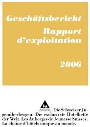 Geschäftsbericht 2006 - Schweizer Jugendherbergen