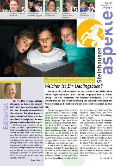 Ausgabe 05/2009 - Aspekte Steinhausen