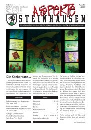 Ausgabe 01/2004 - Aspekte Steinhausen