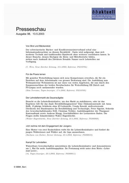 Presseschau - Bbaktuell