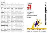 Flyer Jugend 2012 - TSV Frauenkappelen