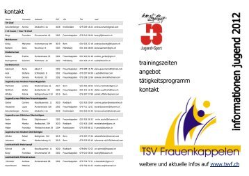 Flyer Jugend 2012 - TSV Frauenkappelen