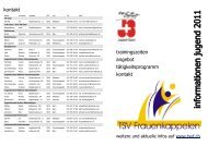 trainingszeiten angebot tätigkeitsprogramm kontakt kontakt - TSV ...