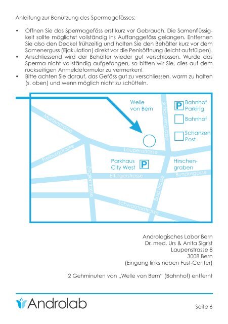 Androlab Broschüre - Hautarztpraxis Dr. med. Urs Sigrist