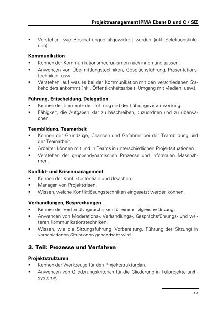 Projektmanagement - Bildungszentrum Wirtschaft Weinfelden