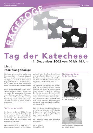 Rägeboge - Ausgabe Nr. 26/2002 - Kath. Kirche Rüti - Dürnten