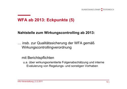 Wirkungsorientierte Folgenabschaetzung und interne Evaluierung ...