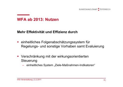 Wirkungsorientierte Folgenabschaetzung und interne Evaluierung ...