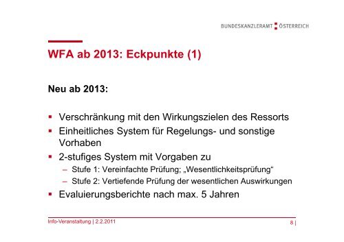 Wirkungsorientierte Folgenabschaetzung und interne Evaluierung ...