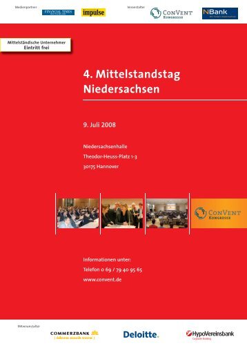 4. Mittelstandstag Niedersachsen - Convent