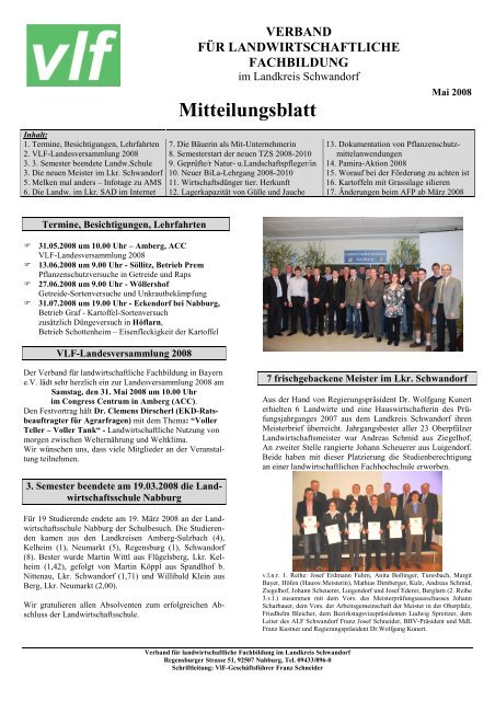 Mitteilungsblatt - Amt für Ernährung, Landwirtschaft und Forsten ...