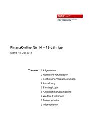 FinanzOnline für 14 – 18-Jährige - Bundesministerium für Finanzen