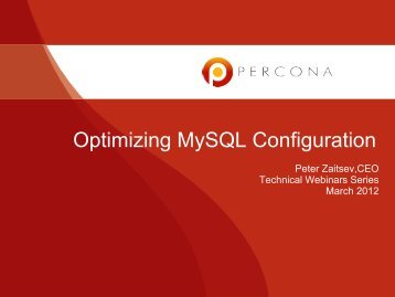 Optimizing MySQL Configuration