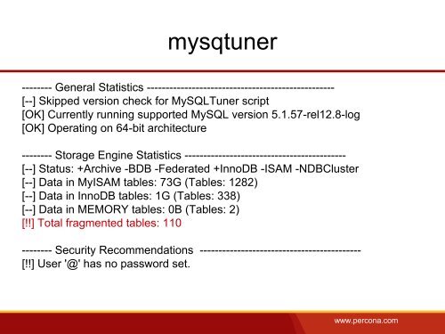 Optimizing MySQL Configuration