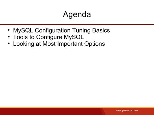 Optimizing MySQL Configuration