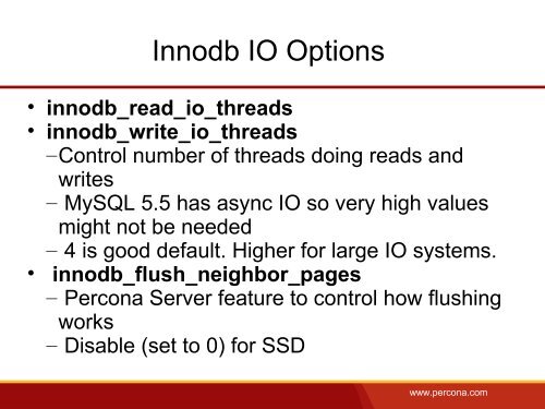 Optimizing MySQL Configuration