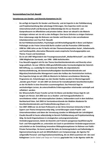 Frau Prof. Dr. Neusüß' CV (PDF, 589,0 - Fakultät VIII - Wirtschaft und ...