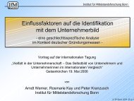 Einflussfaktoren auf die Identifikation mit dem Unternehmerbild - Guss