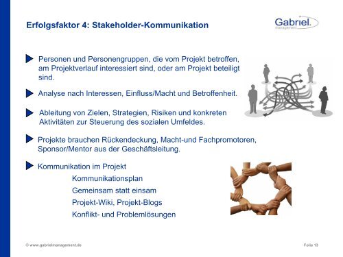 Erfolgsfaktoren Projektmanagement - Münchner UnternehmerKreis ...