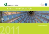 EXECUTIVE EDUCATION - HSG Alumni - Universität St.Gallen