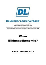 Wozu Bildungsökonomie? - des Deutschen Lehrerverbandes