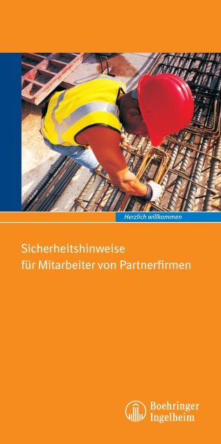 Sicherheitshinweise für Mitarbeiter von Partnerfirmen - Boehringer ...