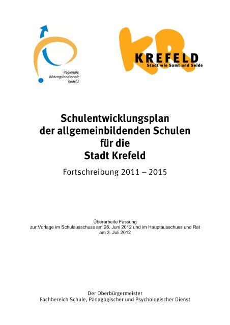 Schulentwicklungsplan der allgemeinbildenden ... - CDU Krefeld