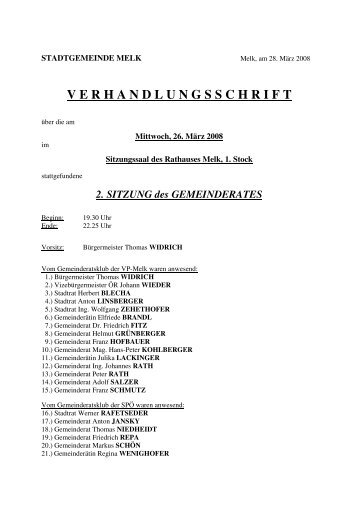 GR-Sitzung 080326 (213 KB) - .PDF - Stadtgemeinde Melk