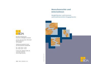 BDA, Menschenrechte und Unternehmen - Bundesvereinigung der ...