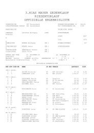 3.hias mayer gedenklauf riesentorlauf offizielle ... - Planneralm