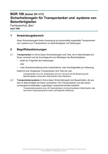 BGR 106 - arbeitssicherheit.de