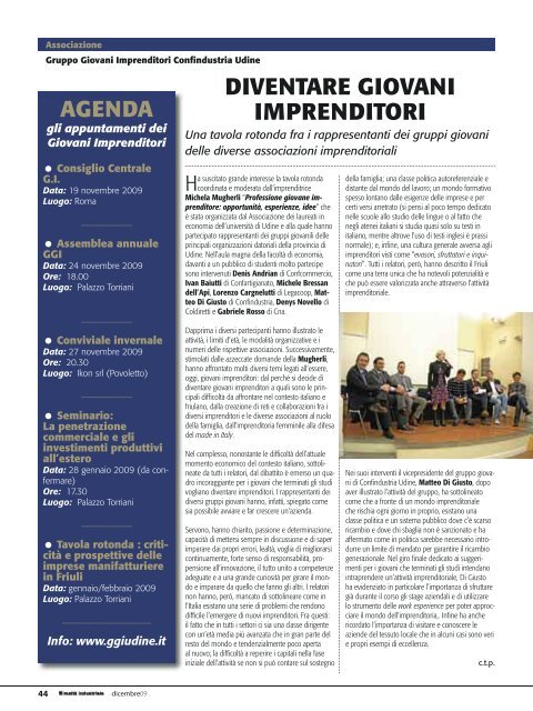 CRISTIANA COMPAGNO - Confindustria Udine