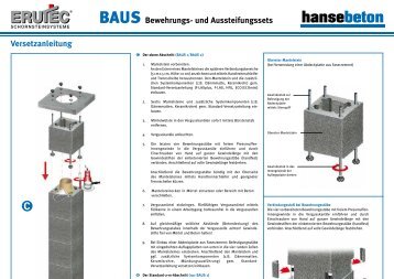 Versetzanleitung ERUTEC® BAUS (PDF) - Hansebeton