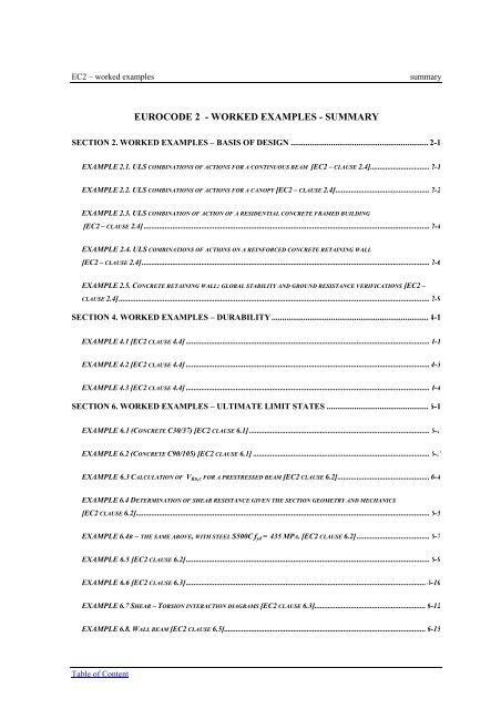 EUROCODE 2 WORKED EXAMPLES - Federbeton