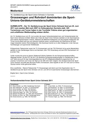 Grosswangen und Rohrdorf dominierten die Sport - Sport Union ...