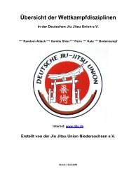 Übersicht der Wettkampfdisziplinen - Deutsche Jiu-Jitsu Union