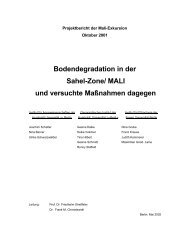 Bodendegradation in der Sahel-Zone - Humboldt-Universität zu Berlin