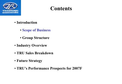 Thai Rung Union Car Public Company Limited SET Opportunity Day ...