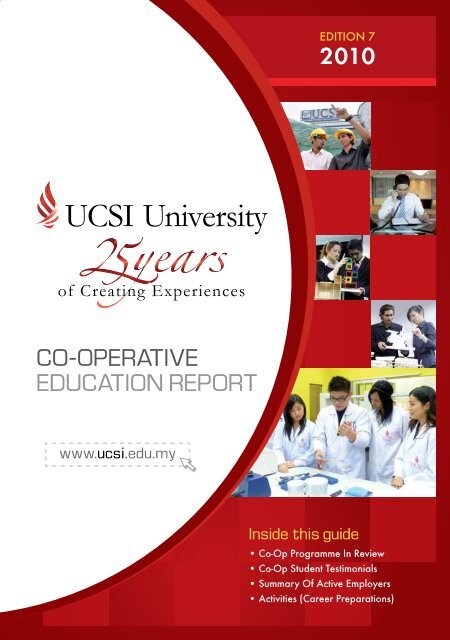 CO-OPERATIVE EDUCATION REPORT - UCSI