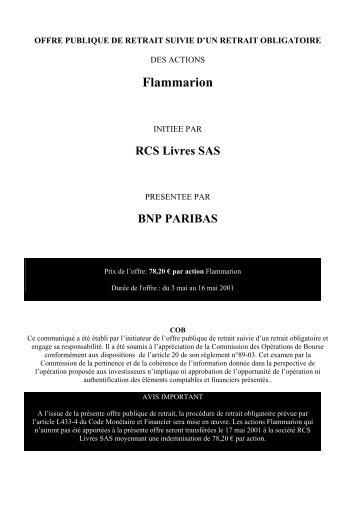 Flammarion - Finance d'entreprise