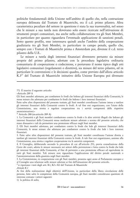 DIRITTO PENALE SOSTANZIALE E PROCESSUALE DELL'UNIONE ...