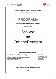 PROGRAMA Serviços de Cozinha/Pastelaria - Exames.org