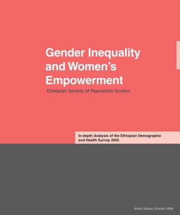 Gender Inequality and Women's Empowerment - UNFPA Ethiopia