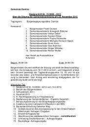 Protokoll zur Sitzung der Gemeindevertretung am 29.11.12 - Lensahn