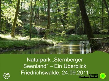 Vortrag: "Naturschutzarbeit im Naturpark Sternberger Seenland"