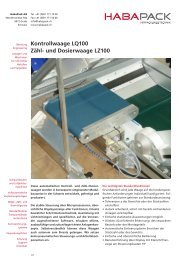 Kontrollwaage LQ100 Zähl- und Dosierwaage LZ100 - Habapack