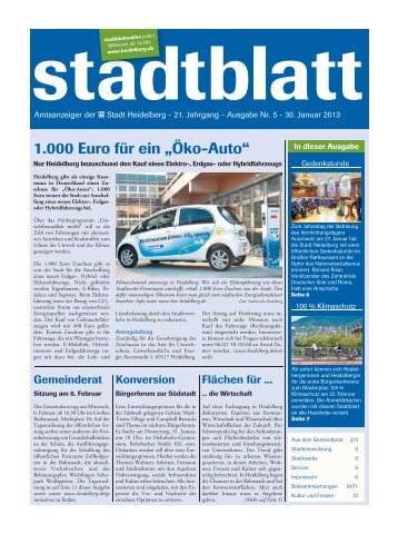 Stadtblatt mit Sonderseiten zum "Masterplan 100 ... - Stadt Heidelberg