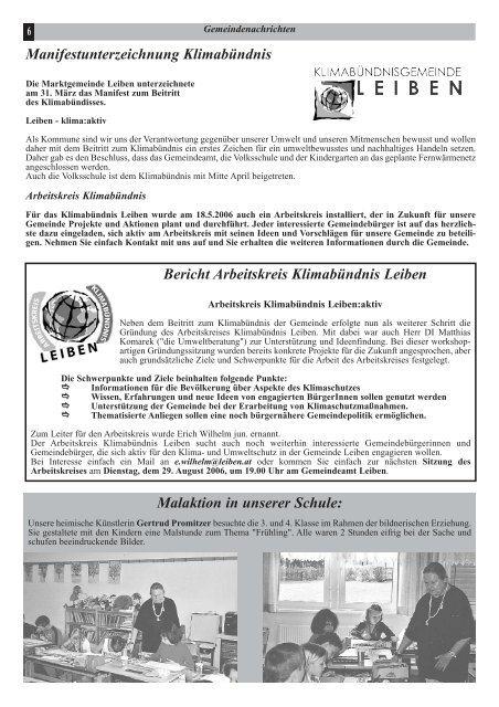 Gemeindezeitung 2/2006 - Marktgemeinde Leiben